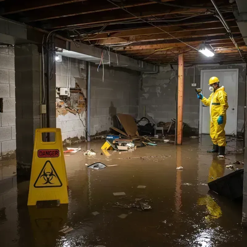 Flooded Basement Electrical Hazard in Berwyn, IL Property